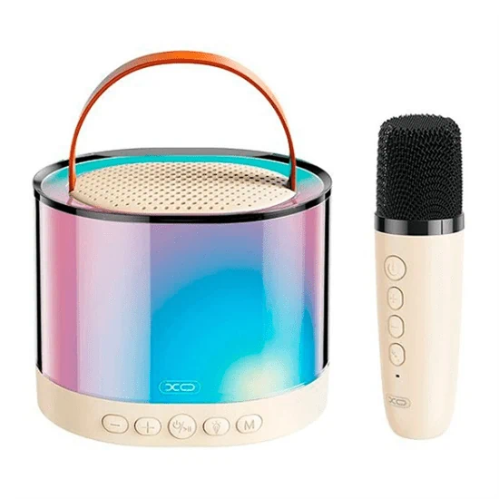 רמקול בלוטוס + אורות צבעוניים עם מיקרופון – XO (F47)